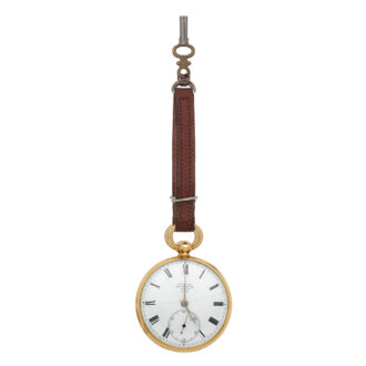 English gold open faced lever watch Circa 1872