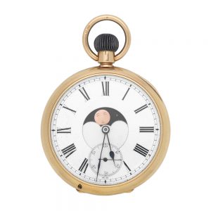 English gold dual dialled lever pocket watch Circa 1907