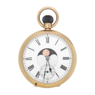 English gold dual dialled lever pocket watch Circa 1907 English gold dual dialled lever pocket watch Circa 1907
