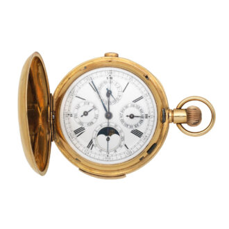 Repeating triple calendar with moon phase Circa 1868