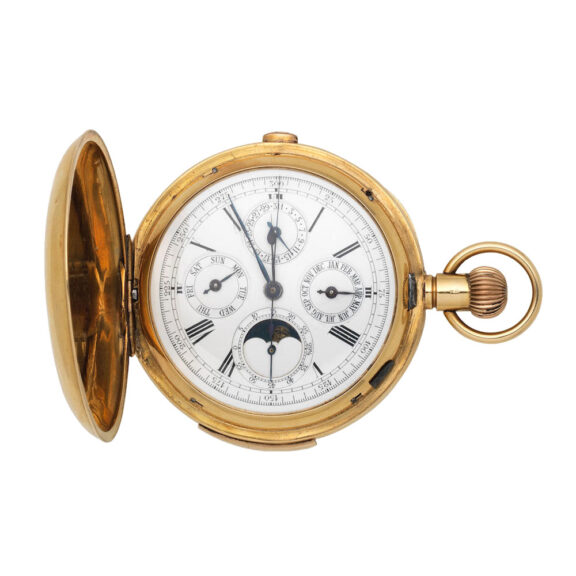 Repeating triple calendar with moon phase Circa 1868 Repeating triple calendar with moon phase Circa 1868