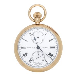 English gold chronograph pocket watch Circa 1907