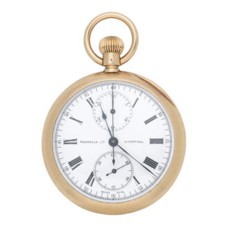 English gold chronograph pocket watch Circa 1907