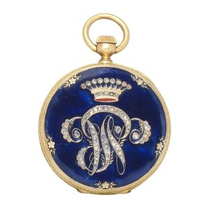 Swiss gold open face decorated fob watch Circa 1880