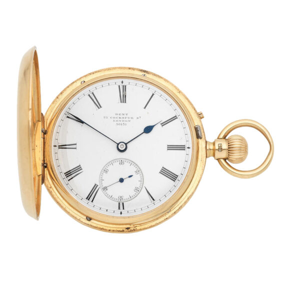 English gold full hunter lever watch Circa 1885