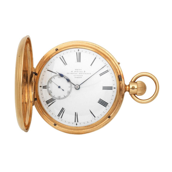 English 18 carat gold half hunter watch Circa 1930