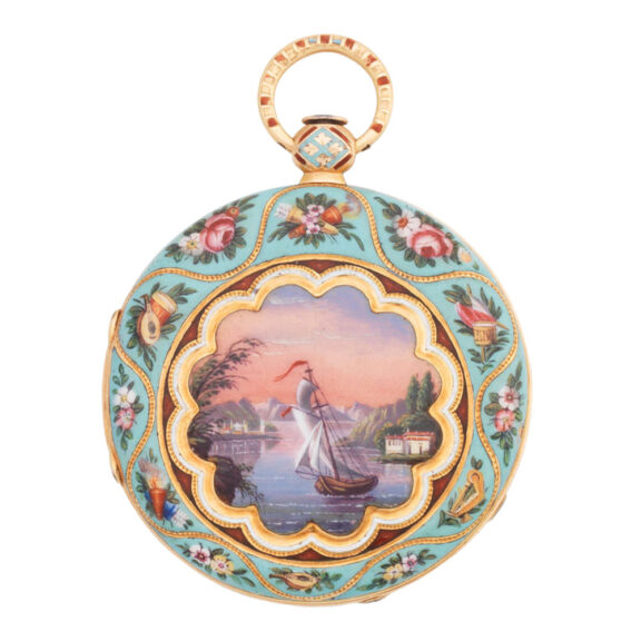 Gold and enamel cylinder for the Turkish market Circa 1830