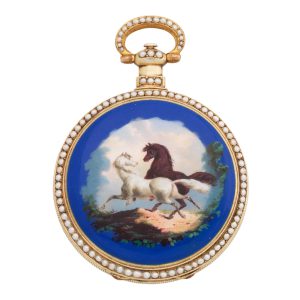 Gilt, enamel watch made for the Eastern market Circa 1850