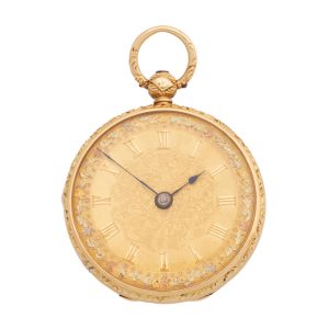 English 18 carat gold open faced lever watch Circa 1837