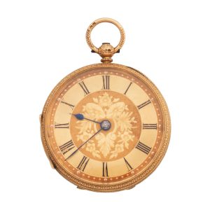 English 18 carat gold open faced lever watch Circa 1884