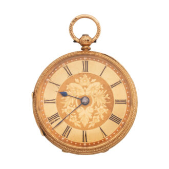 English 18 carat gold open faced lever watch Circa 1884