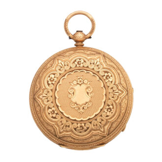 English 18 carat gold open faced lever watch Circa 1884
