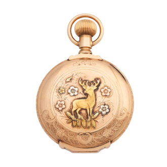 American 14 carat three colour gold full hunter Circa 1910