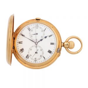 English full hunter chronograph pocket watch Circa 1904-5
