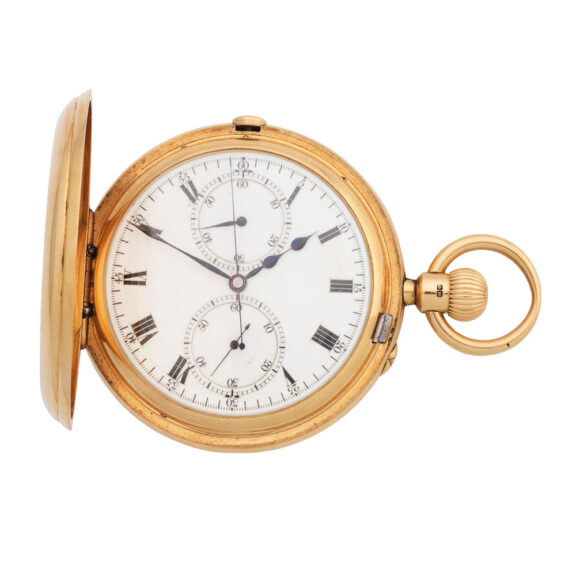 English full hunter chronograph pocket watch Circa 1904-5