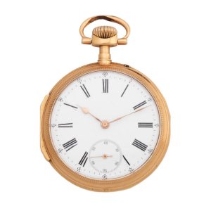 Swiss 18 carat gold open faced lever watch Circa 1880