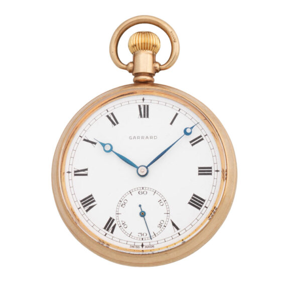English gold open faced lever pocket watch Circa 1965