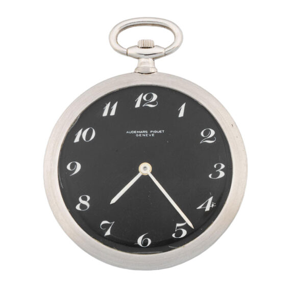 Slim Swiss platinum open faced lever watch Circa 1948