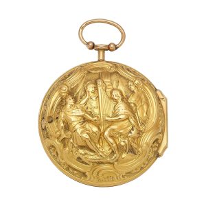 English gold verge with repoussé decoration Circa 1766