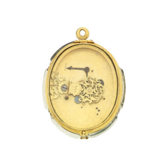 English gilt oval foliate verge pocket watch Circa 1600