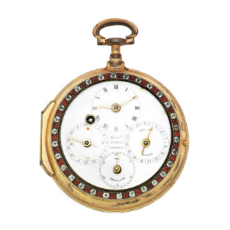 Double dial verge with day/date/moon indication Circa 1780