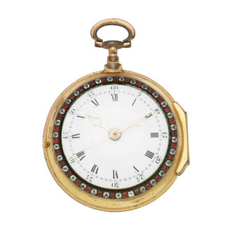 Double dial verge with day/date/moon indication Circa 1780