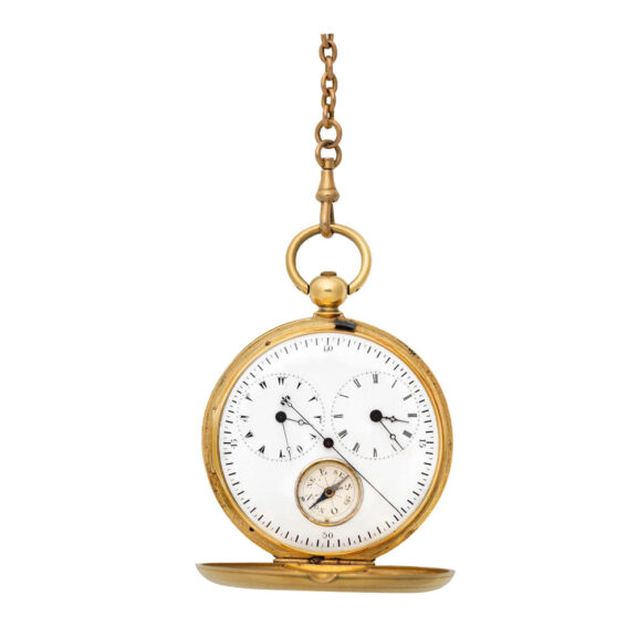 Full hunter with dual time zone and compass Circa 1820