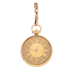 Irish 18 carat gold open faced lever watch Circa 1822