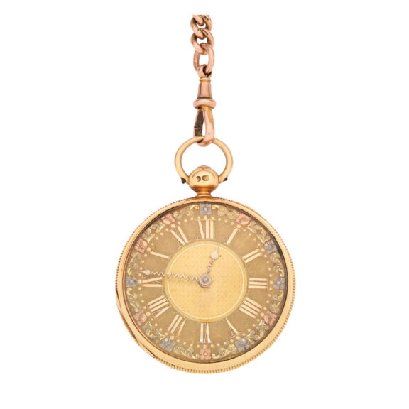 Irish 18 carat gold open faced lever watch Circa 1822