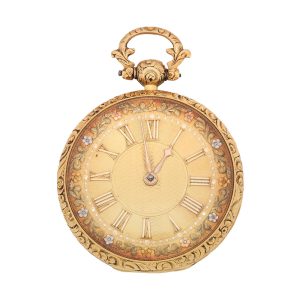 English 18 carat gold open faced lever watch Circa 1827