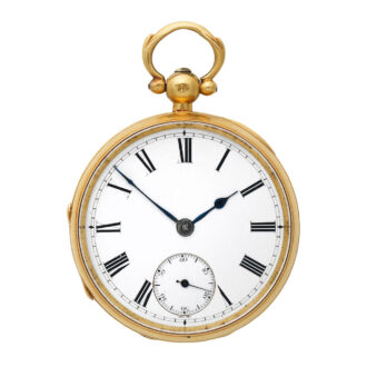 English 18 carat gold open faced lever watch Circa 1847