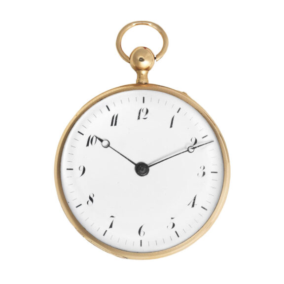 Swiss 18 carat gold open faced quarter repeater Circa 1820