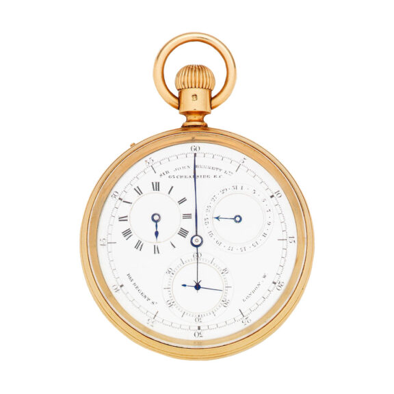 English gold calendar chronograph lever watch Circa 1933