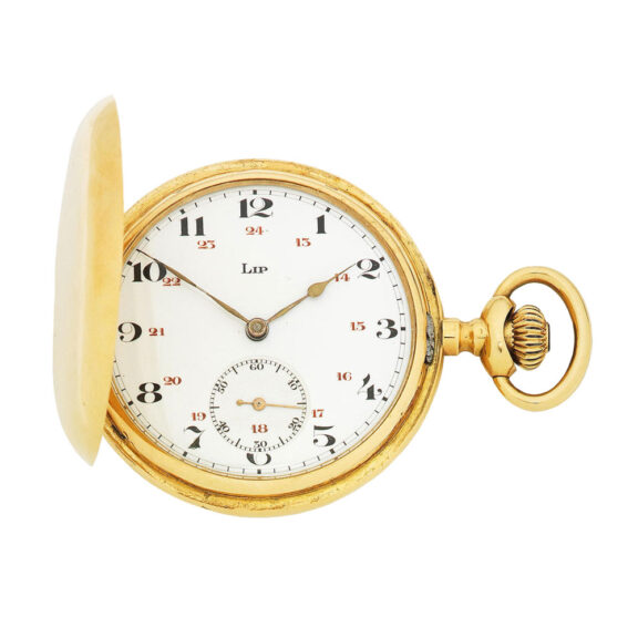 French 18 carat gold full hunter pocket watch Circa 1920