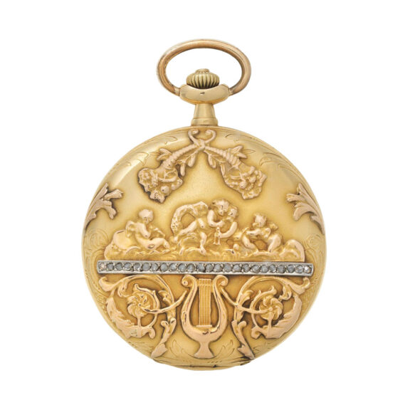Swiss 18 carat gold and diamond set full hunter Circa 1910