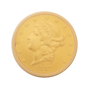Coin watch with gold skeletonised movement Circa 1970