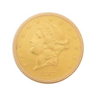 Coin watch with gold skeletonised movement Circa 1970