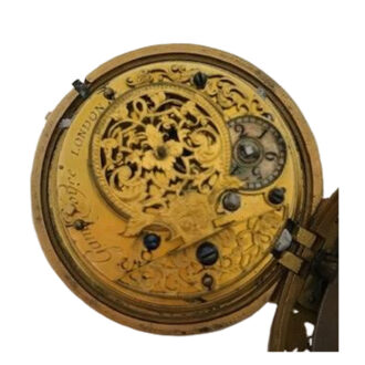 English gold pair cased repoussé quarter repeater Circa 1740