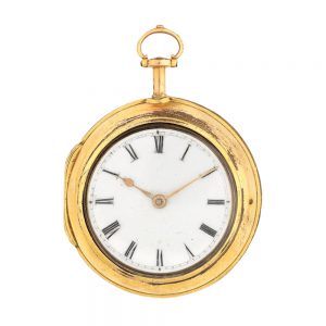Dutch gilt quarter repeating pair cased verge watch Circa 1760