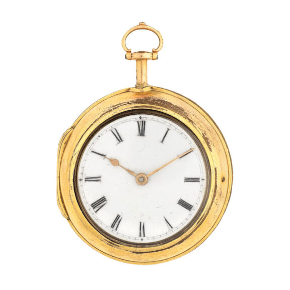 Dutch gilt quarter repeating pair cased verge watch Circa 1760