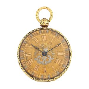 English 18 carat gold open faced pocket watch Circa 1821