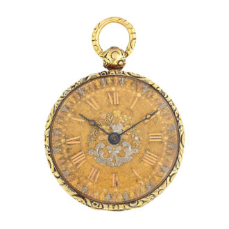 English 18 carat gold open faced pocket watch Circa 1821