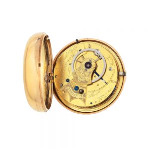 English 18 carat gold pair cased lever pocket watch Circa 1810