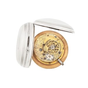 English later cased silver open face pocket watch Circa 1748