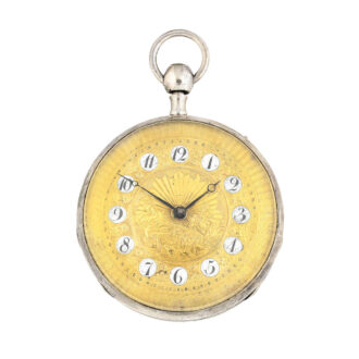 French silver open faced verge watch with repetition Circa 1830