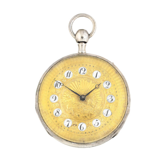 French silver open faced verge watch with repetition Circa 1830