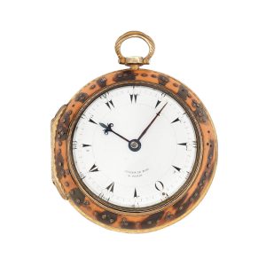 French gilt metal and tortoiseshell coach watch Circa 1850