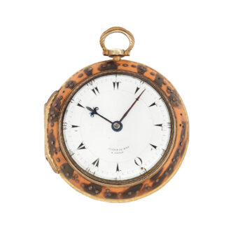 French gilt metal and tortoiseshell coach watch Circa 1850