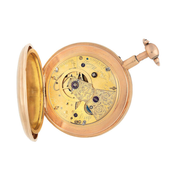 English gold quarter repeating open faced lever Circa 1810