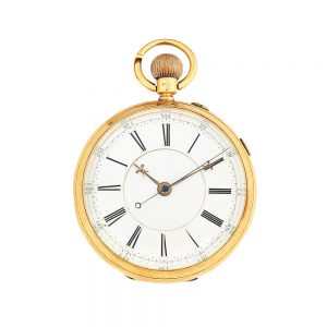 English open faced lever with stop/start seconds Circa 1890